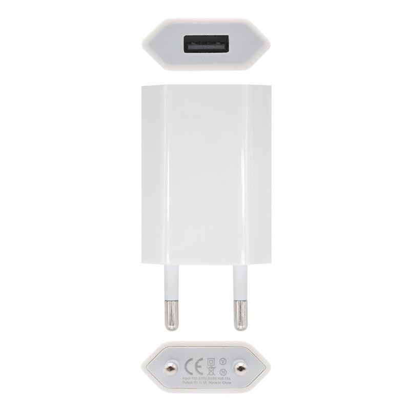 CARGADOR SMARTPHONE NANOCABLE USB 5V-1A WHITE