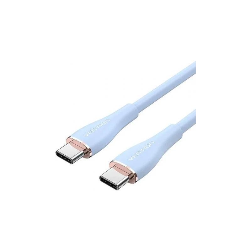 CABLE USB-C VENTION TIPO USB-C/M - USB-C/M 480MBPS 5A 100W 1.5M BLUE