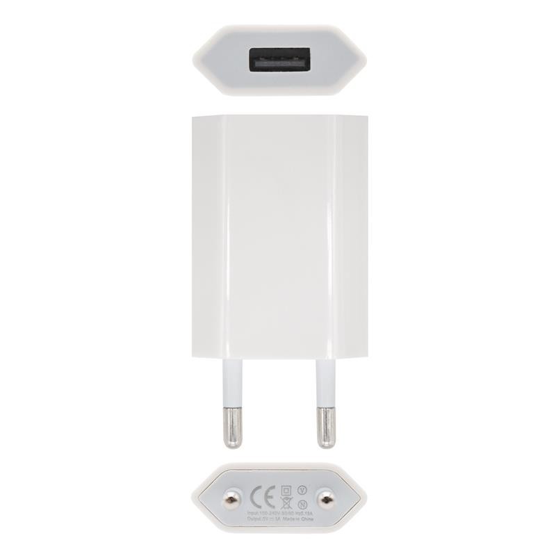 CARGADOR SMARTPHONE NANOCABLE USB 5V-1A WHITE