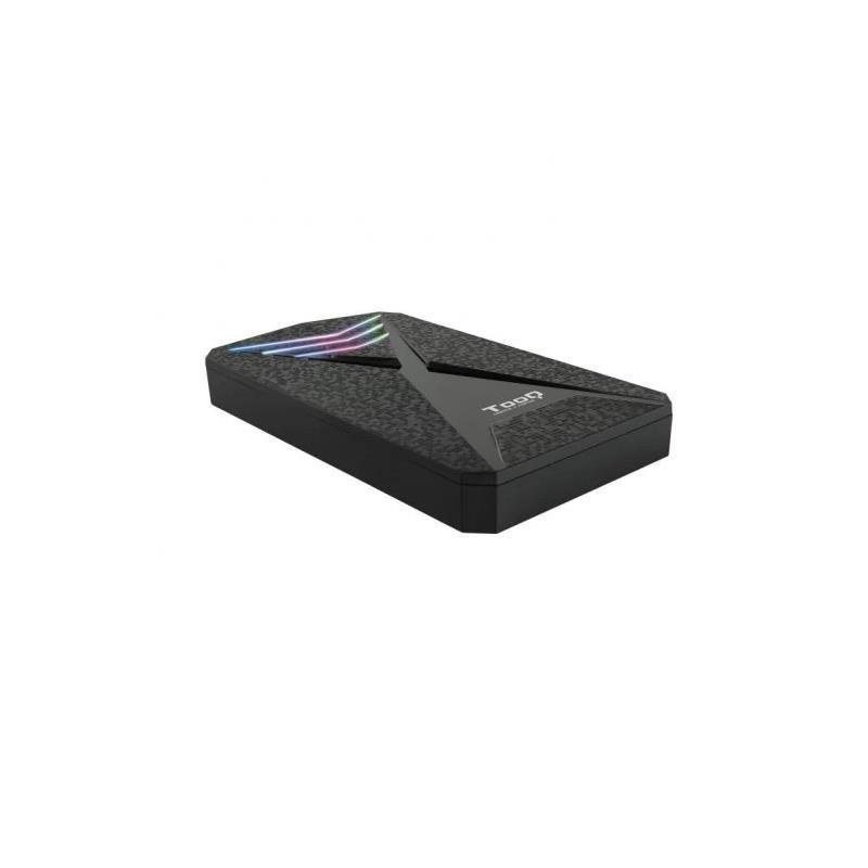 CAJA EXTERNA TOOQ  GAMING 2.5 SSD SATA USB RGB BLACK