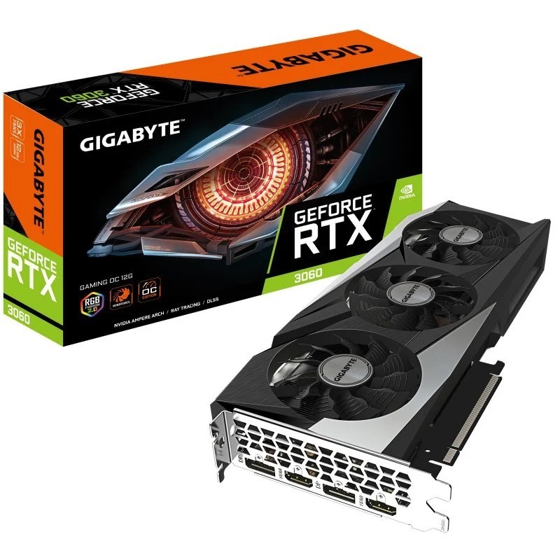 TARJETA DE VIDEO NVIDIA GIGABYTE RTX3060 12GB GAMING OC GDRR6 PCIE